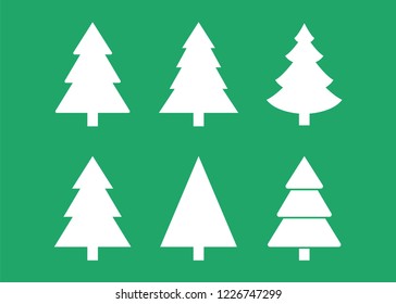 Set of Christmas trees