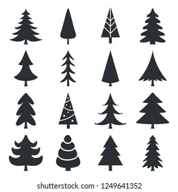 Set of Christmas trees - Illustration