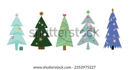 Similar – Image, Stock Photo Five Christmas trees