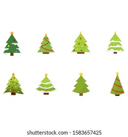 Set of christmas trees - VEctor illustraiton design