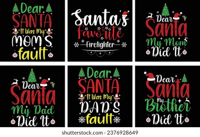   set of Christmas  t-shirt design