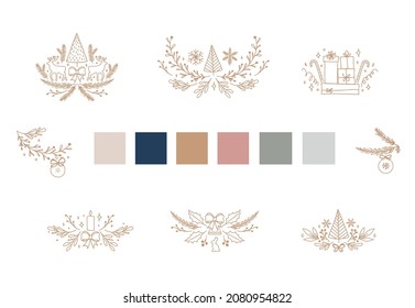 Set of christmas vector elements