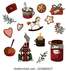 Set of Christmas vector elements 