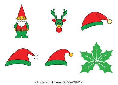 set of Christmas vector elements