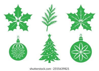 set of Christmas vector elements