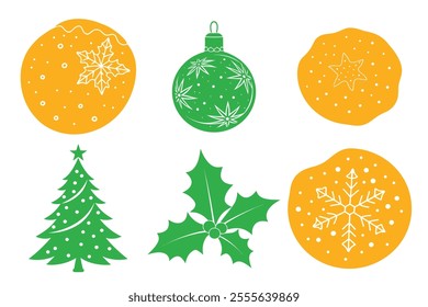 set of Christmas vector elements