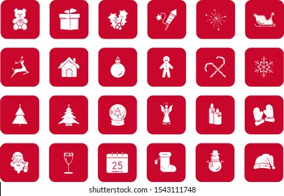Set of christmas vector icons .
