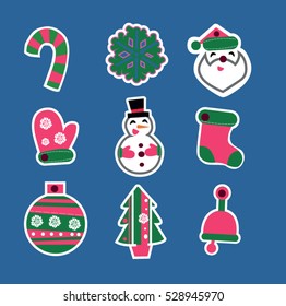 Set of christmas vector icons 
