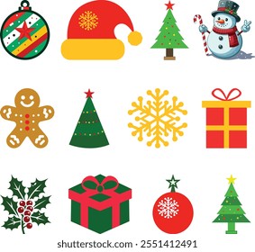 Set of Christmas Vector illustration elements design