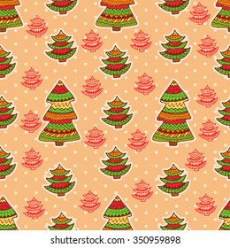 Set of christmas vector seamless pattern. Perfect for greeting cards, wrapping paper, blogs, packing and ect.