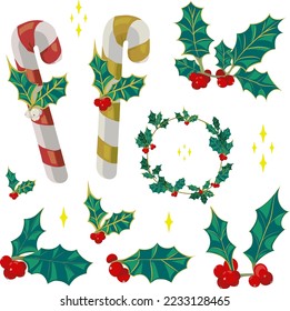 set of the christmas vectors 