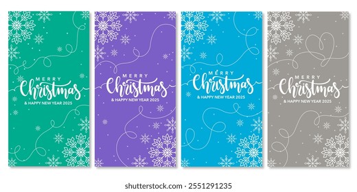 set of christmas vertical banners vector eps