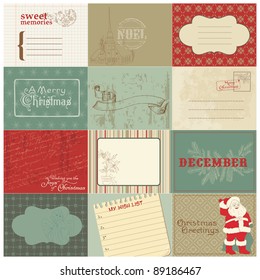 Set of Christmas Vintage Design Elements in vector