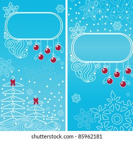 Set of Christmas or winter banners
