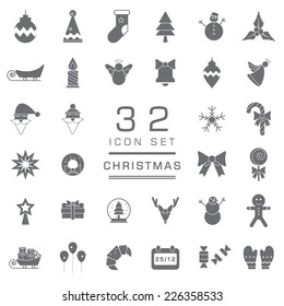 Set of Christmas and Winter icons for web icon collections.