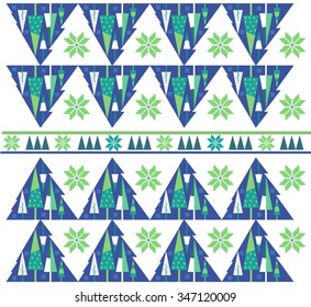 Set of Christmas wooden pattern