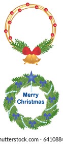 Set of christmas wreaths