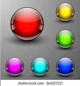Set of chrome buttons for web site