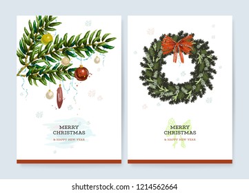 Set of Chrsitmas flyer design template, vector ilustration