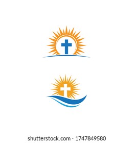 Set of Church logo template design vector illustration