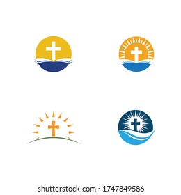 Set of Church logo template design vector illustration