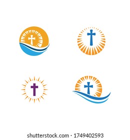 Set of Church logo template design vector illustration