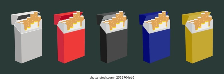 definir maços de cigarros para ilustração médica de vetor