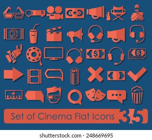 Set of cinema icons