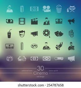 Set of cinema icons