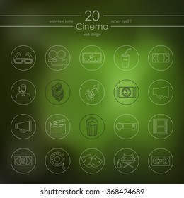 Set of cinema icons