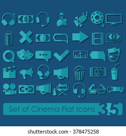 Set of cinema icons