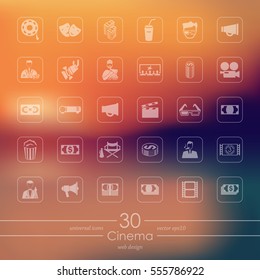Set of cinema icons