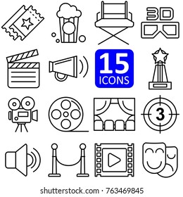 Set of Cinema Icons Vector