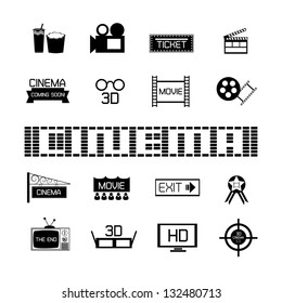 set of Cinema and movies icons