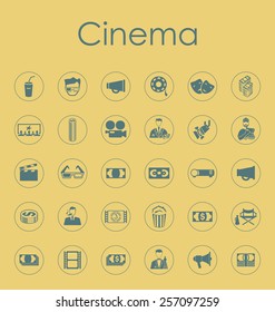 Set of cinema simple icons