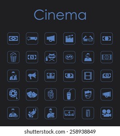 Set of cinema simple icons