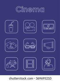 Set of cinema simple icons