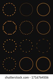 Set of Circle abstract designs. Vector illustration