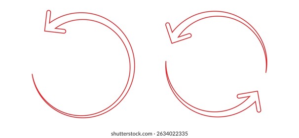 set of circle arrow, circular arrow icon and round arrow icon.
