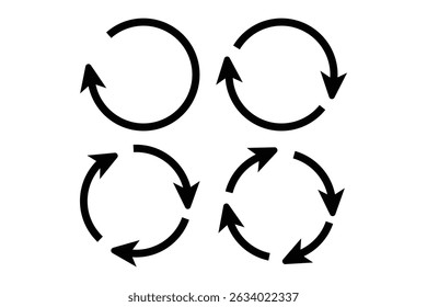 set of circle arrow, circular arrow icon and round arrow icon.
