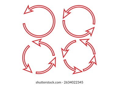 conjunto de seta circular, ícone de seta circular e ícone de seta redonda.