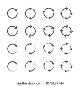 Set circle arrow icons vector illustration 