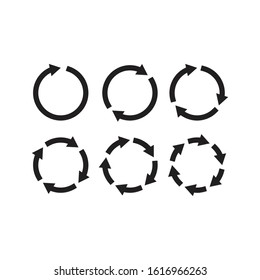 Set of circle arrow, recycle, reload. Vector icon template