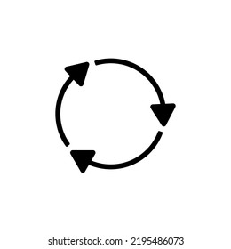 Set of circle arrow vector icons. Refresh and reload arrow icon. Recycling icon. Circular vector arrows. Arrows flat sign. Vector illustration