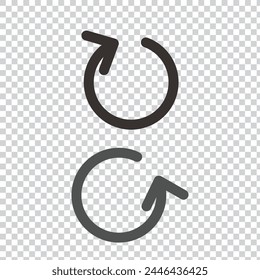 Set of circle arrow vector icons. Recycling icon. Circular vector arrows. Refresh and reload arrow icon. Arrows flat sign. Repeat cycle symbol. loop arrow arrow.