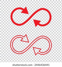 Set of circle arrow vector icons. Recycling icon. Circular vector arrows. Refresh and reload arrow icon. Arrows flat sign. Repeat cycle symbol. loop arrow arrow.