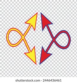 Set of circle arrow vector icons. Recycling icon. Circular vector arrows. Refresh and reload arrow icon. Arrows flat sign. Repeat cycle symbol. loop arrow arrow.