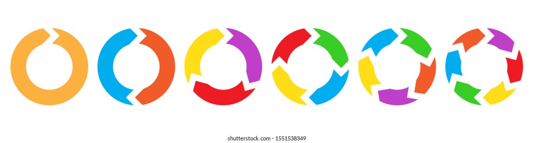 Set of circle arrows for infographic. Vector template for diagram, graph or presentation. Circle arrows. Vector arrow.