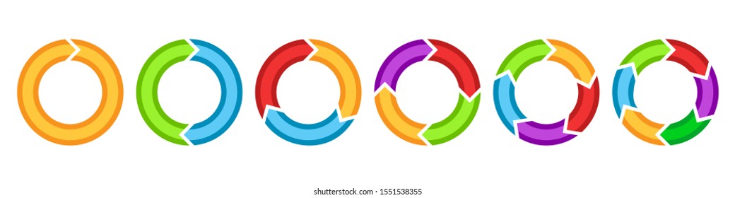 Set of circle arrows for infographic. Vector template for diagram, graph or presentation. Circle arrows. Vector arrow.