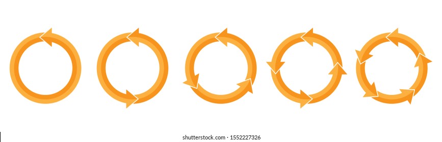 Set of circle arrows. Reload arros isolated. color refresh vector arrow. Circle arrow for infographic